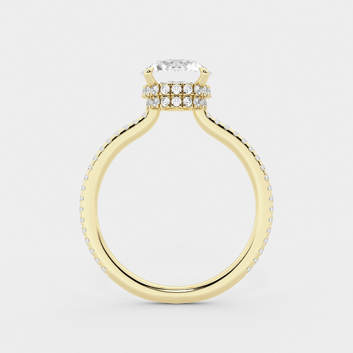 Additional Image 1 for  2 1/3 ctw Round Lab Grown Diamond Double Hidden Halo Engagement Ring