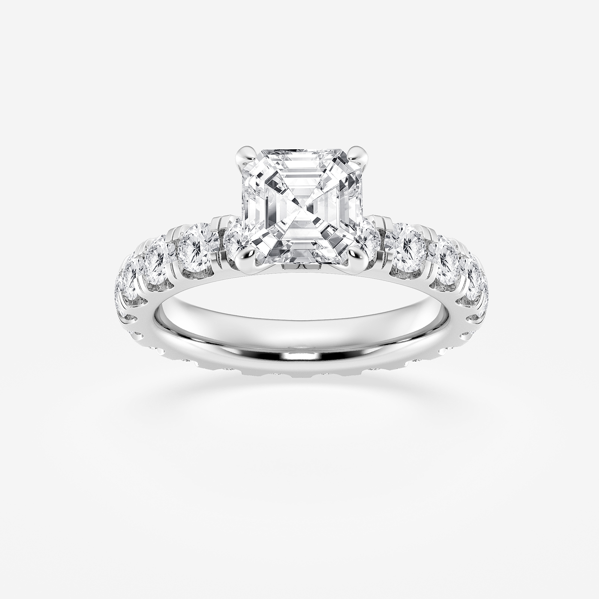 Ashley 1/10 ctw Asscher Lab Grown Diamond Eternity Solitaire
