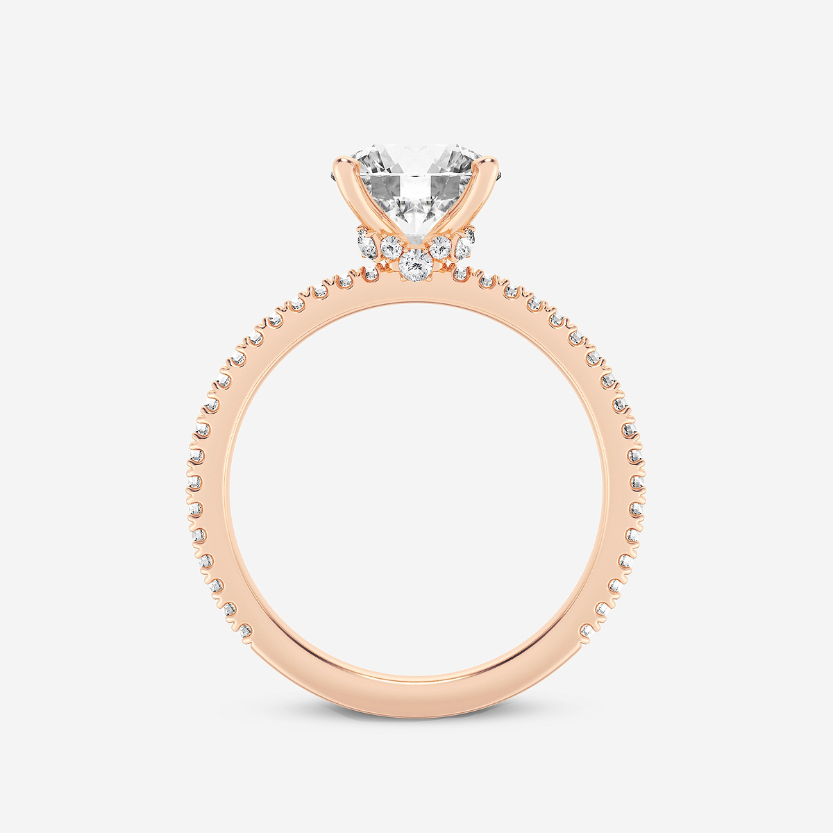 Additional Image 1 for  2 1/3 ctw Round Lab Grown Diamond Draping Hidden Halo Engagement Ring