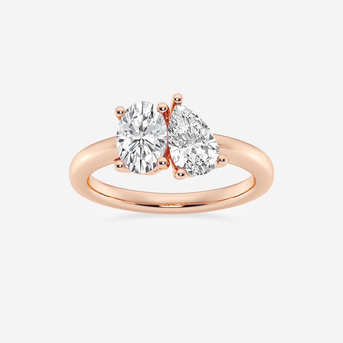 2 ctw Toi Et Moi Pear and Oval Engagement Ring