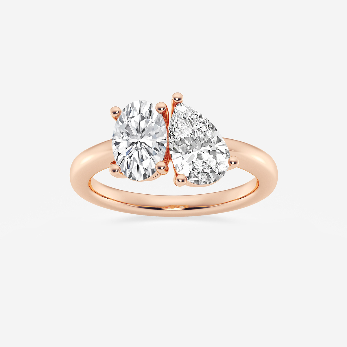 3 ctw Toi Et Moi Pear and Oval Engagement Ring