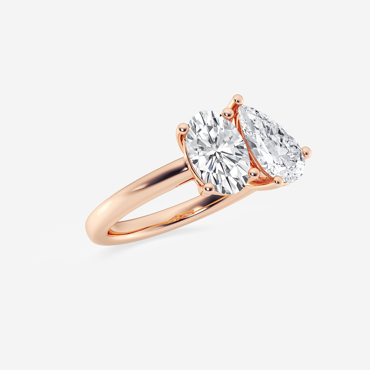 Additional Image 1 for  3 ctw Toi Et Moi Pear and Oval Engagement Ring