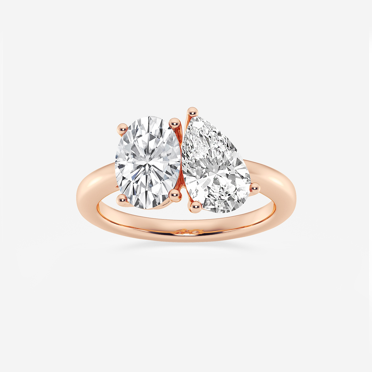 4 ctw Toi Et Moi Pear and Oval Engagement Ring