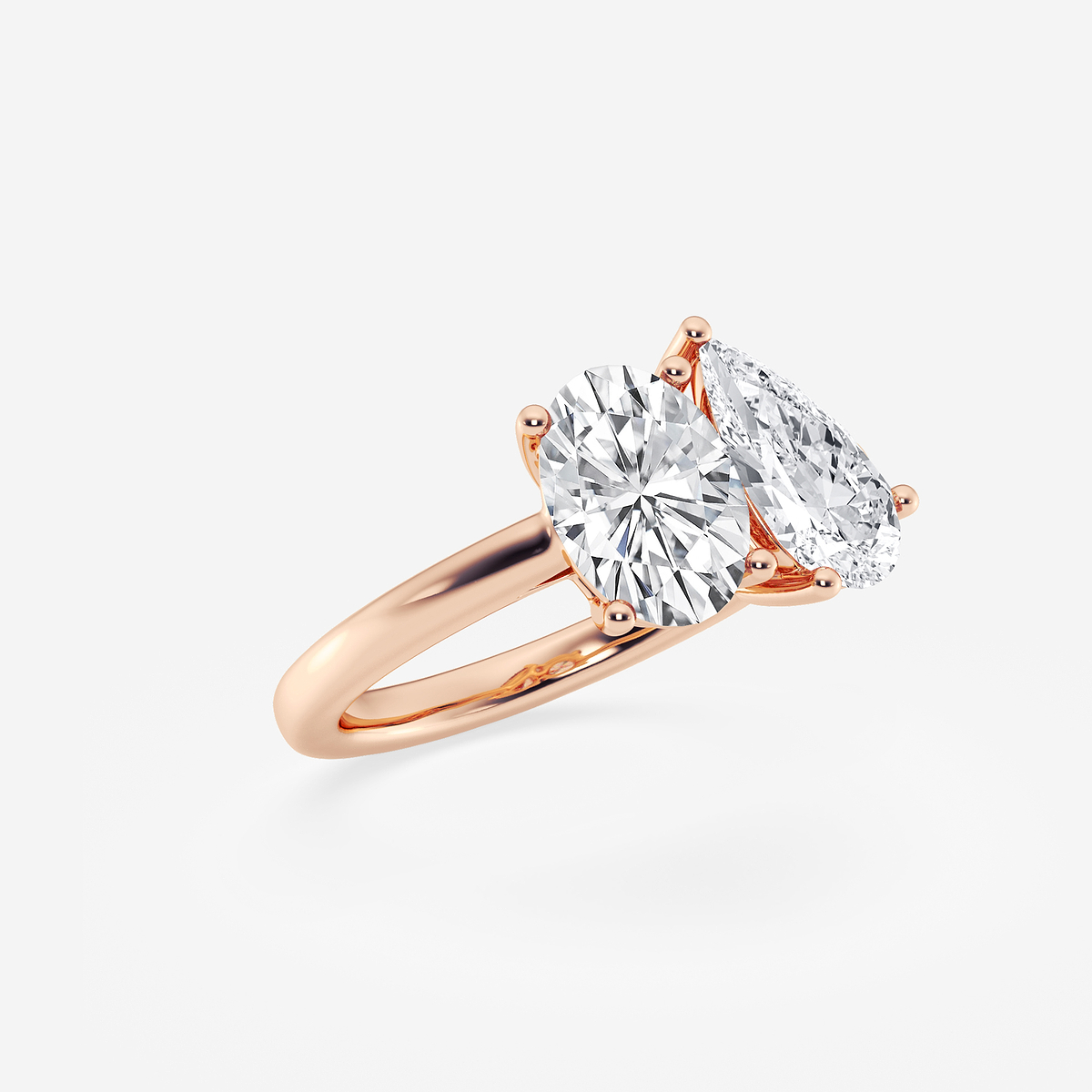 Additional Image 1 for  4 ctw Toi Et Moi Pear and Oval Engagement Ring
