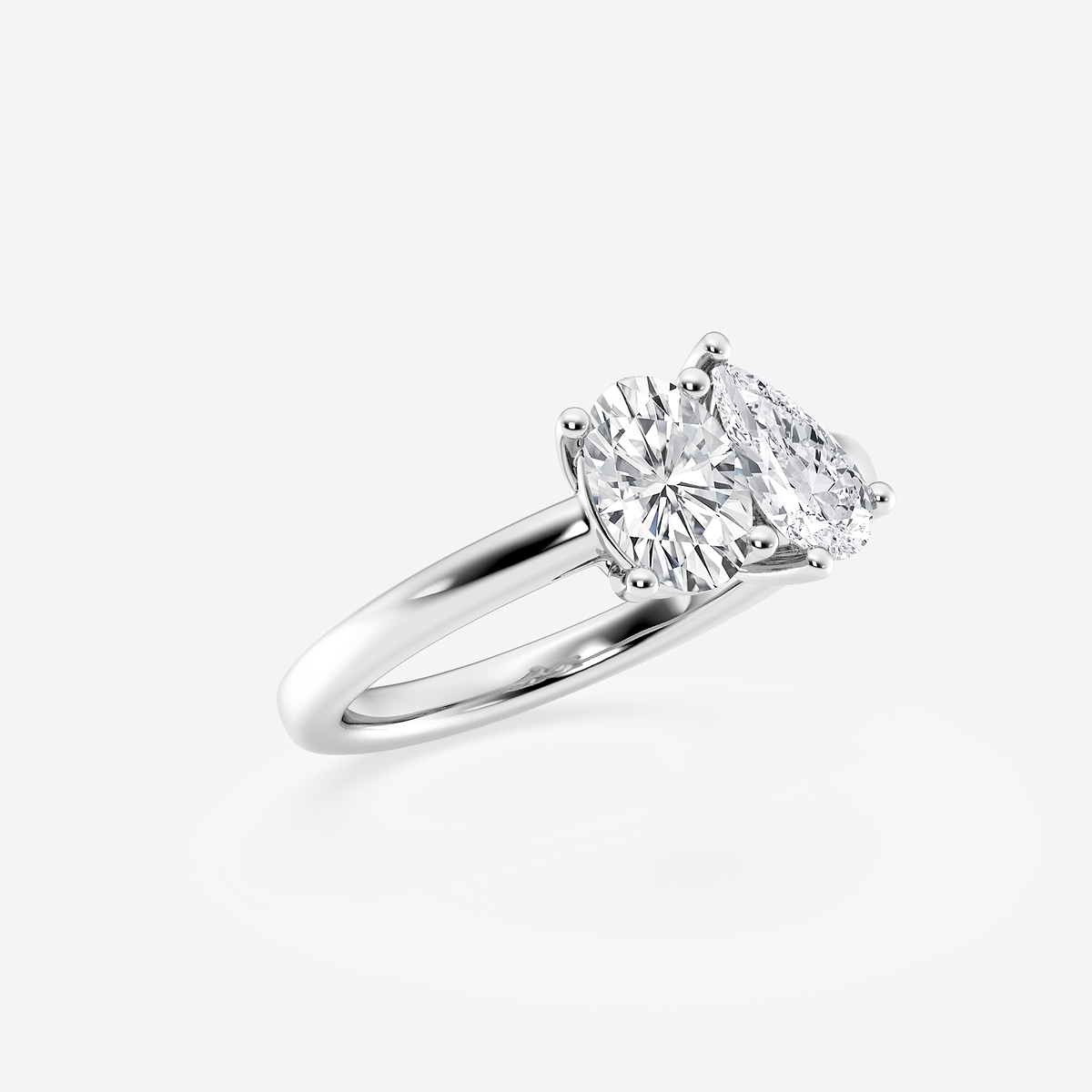 Additional Image 1 for  2 ctw Toi Et Moi Pear and Oval Engagement Ring
