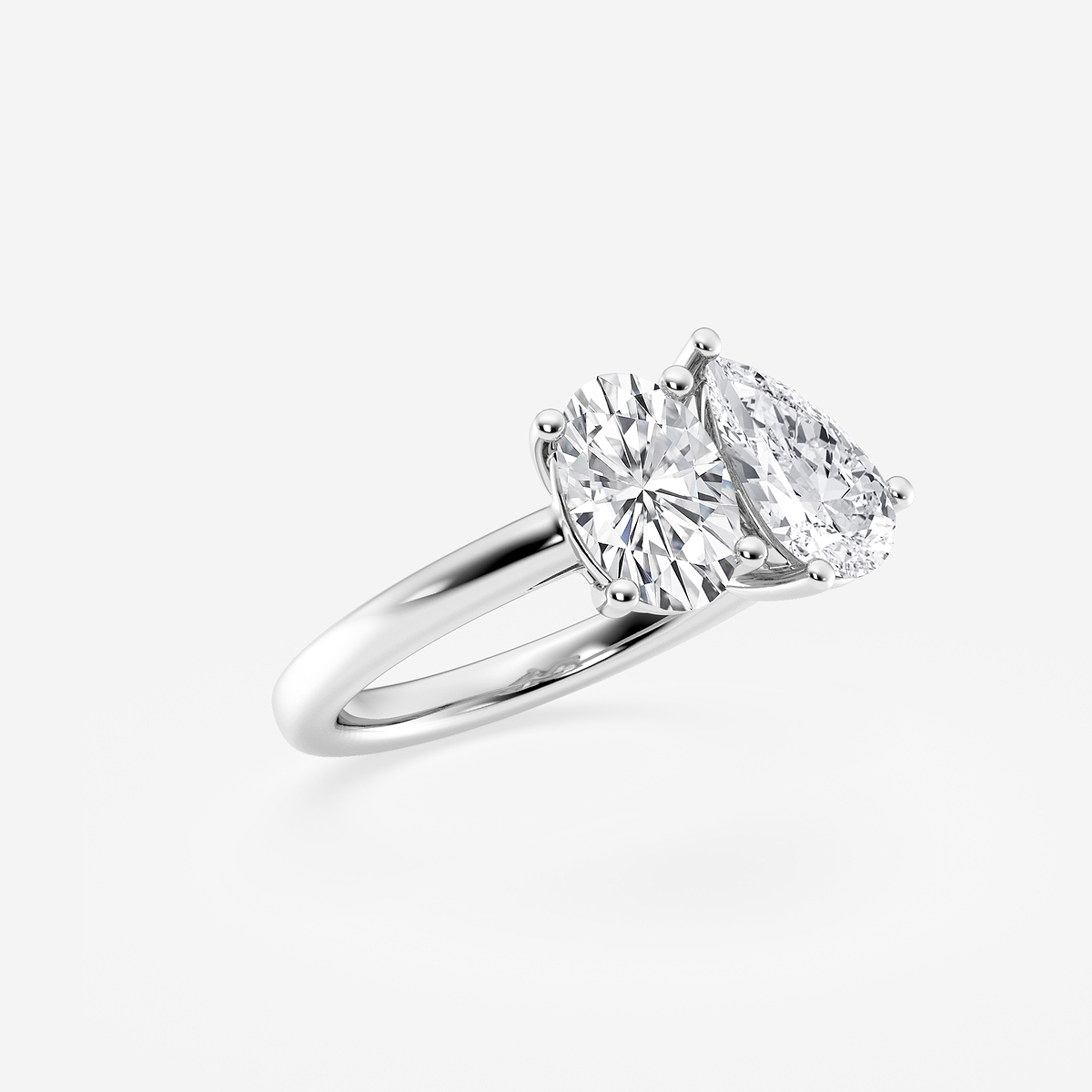 Additional Image 1 for  3 ctw Toi Et Moi Pear and Oval Engagement Ring