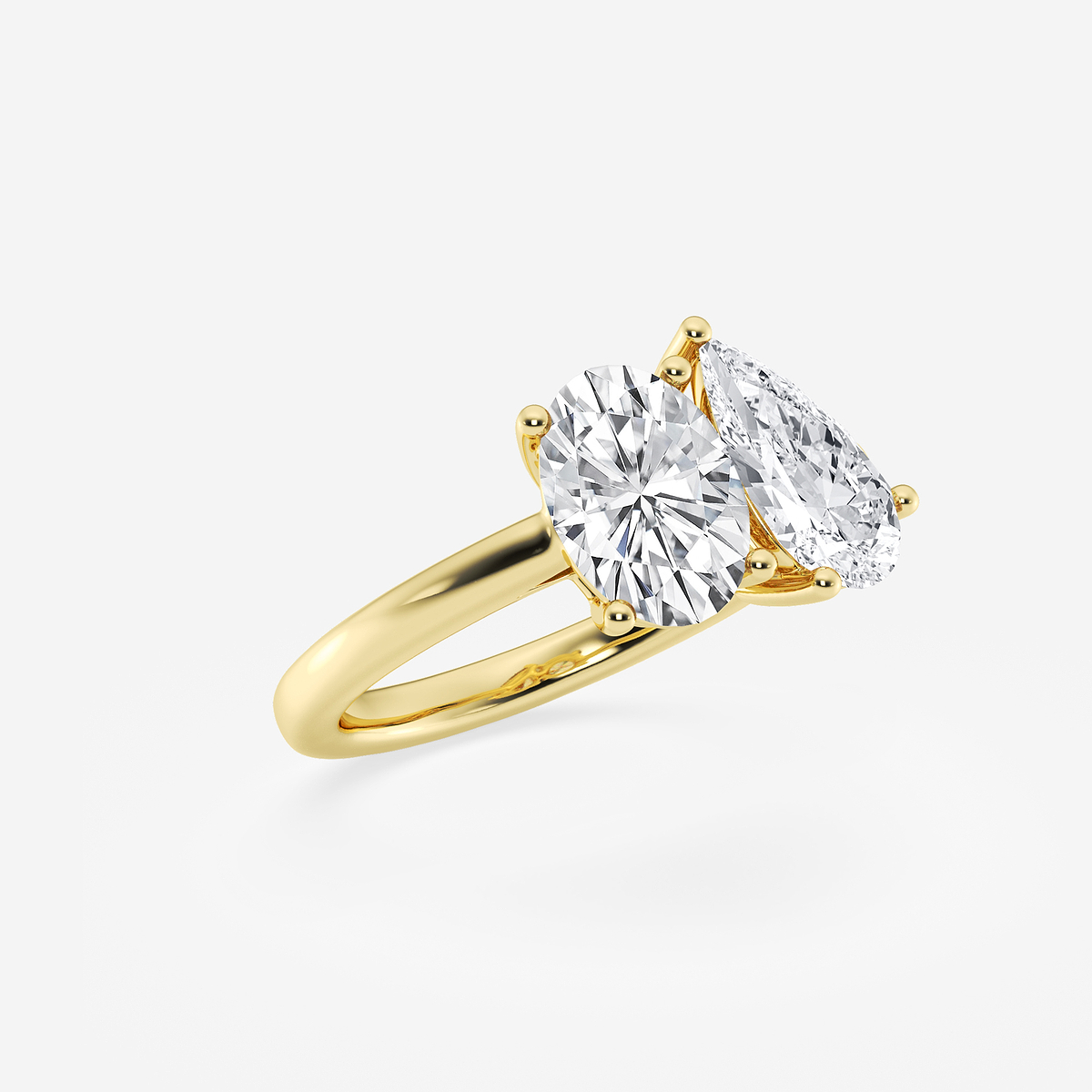 Additional Image 1 for  4 ctw Toi Et Moi Pear and Oval Engagement Ring