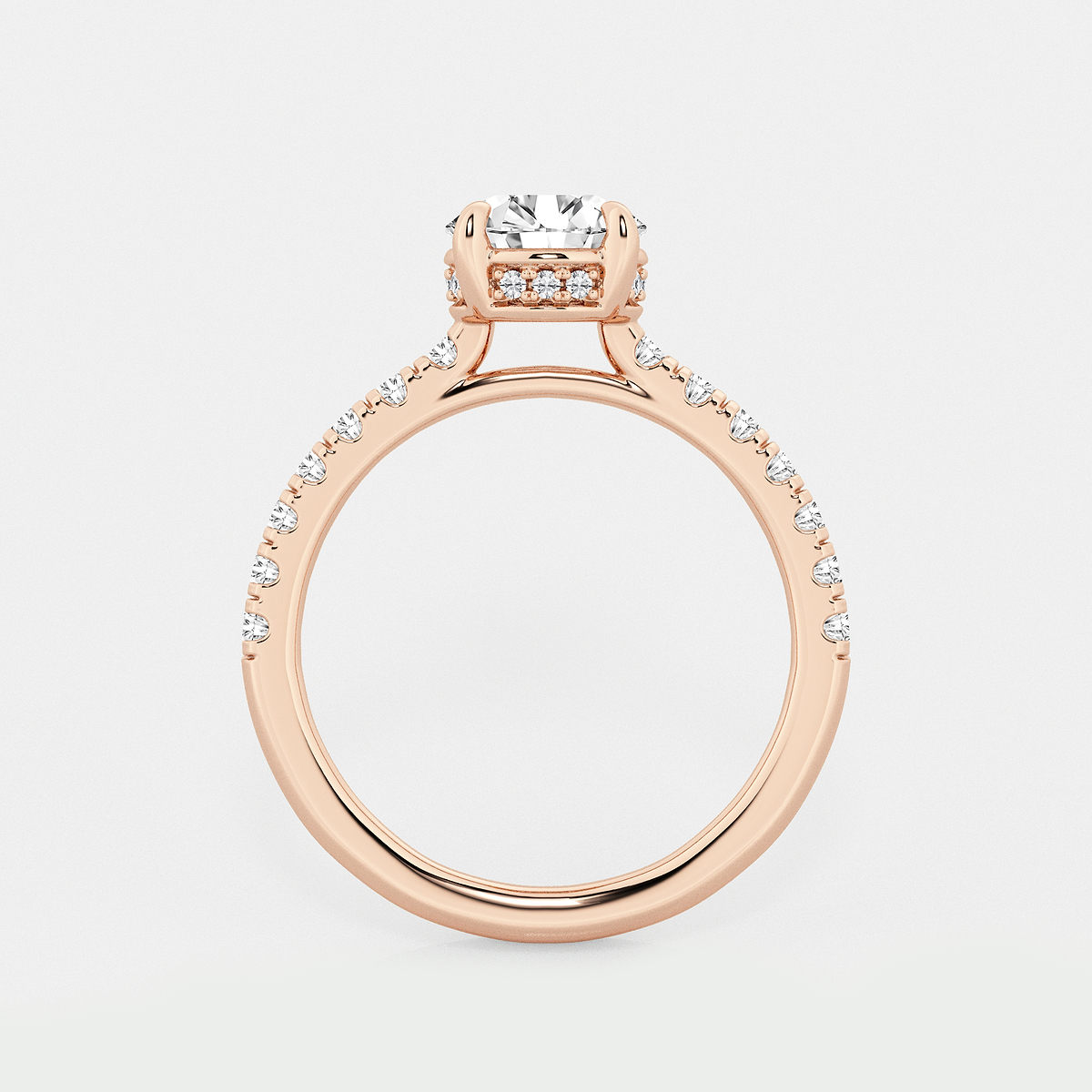 Additional Image 1 for  2 1/4 ctw Round Lab Grown Diamond Hidden Halo Bridal Set