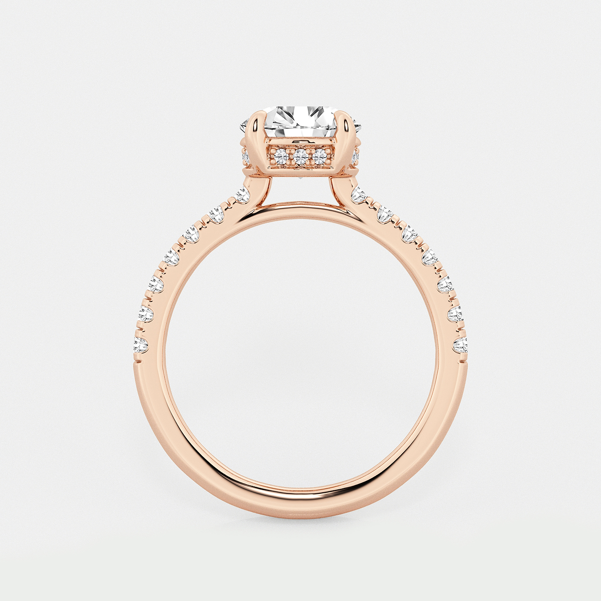 Additional Image 1 for  2 3/4 ctw Round Lab Grown Diamond Hidden Halo Bridal Set