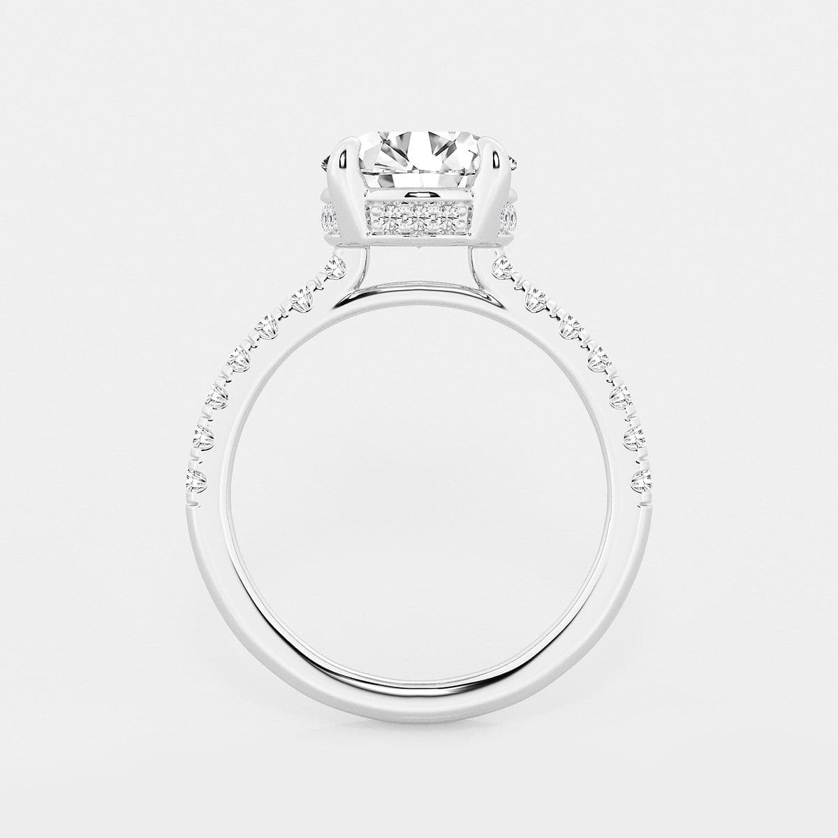 Additional Image 1 for  3 3/4 ctw Round Lab Grown Diamond Hidden Halo Bridal Set