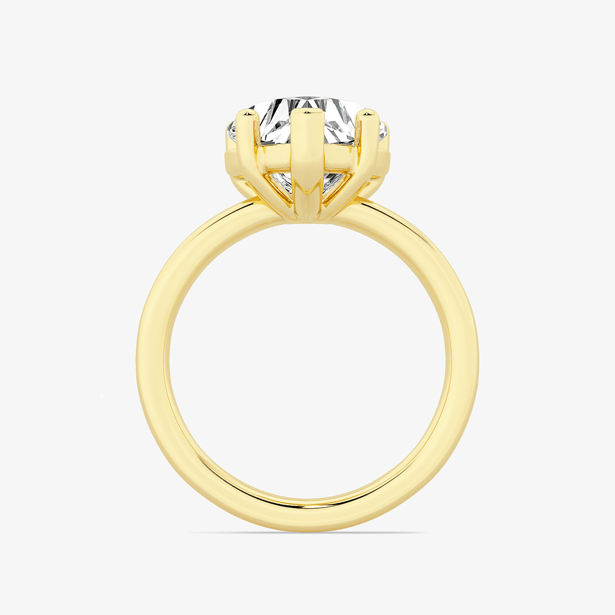 Additional Image 1 for  3 ctw Heart Lab Grown Diamond Low Setting Solitaire Engagement Ring