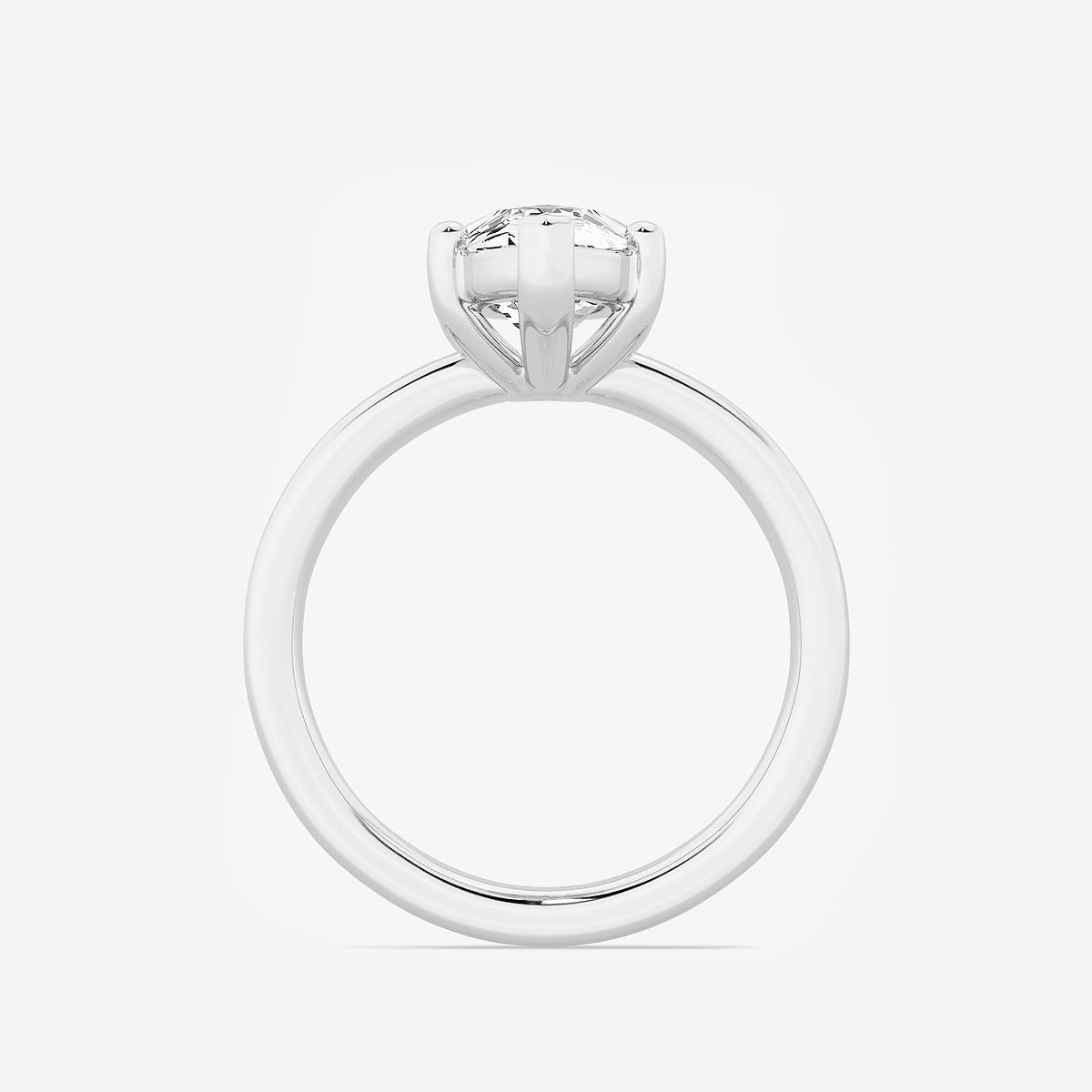 Additional Image 1 for  2 1/2 ctw Marquise Lab Grown Diamond Low Setting Solitaire Engagement Ring
