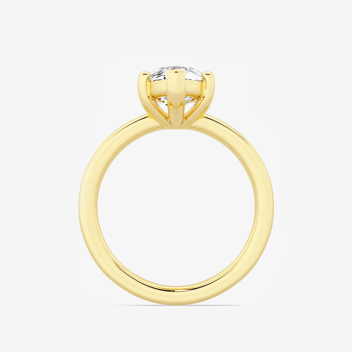 Additional Image 1 for  3 ctw Marquise Lab Grown Diamond Low Setting Solitaire Engagement Ring