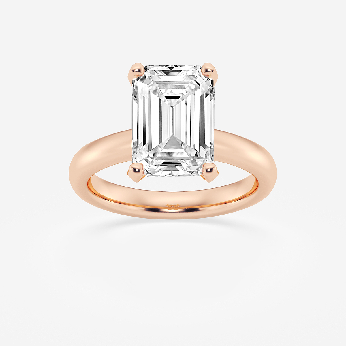 4 ctw Emerald Lab Grown Diamond Classic Solitaire Engagement Ring