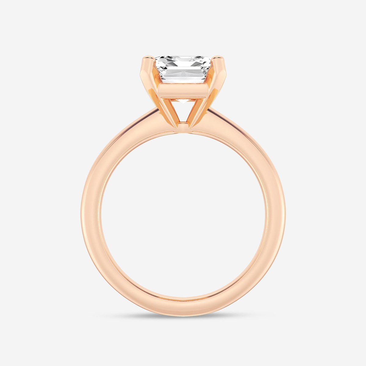 Additional Image 1 for  4 ctw Emerald Lab Grown Diamond Classic Solitaire Engagement Ring