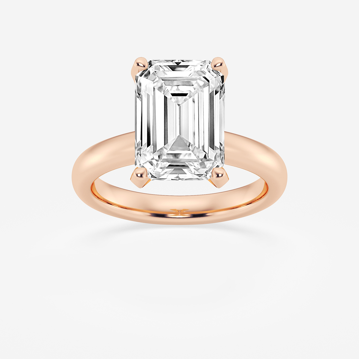 5 ctw Emerald Lab Grown Diamond Classic Solitaire Engagement Ring