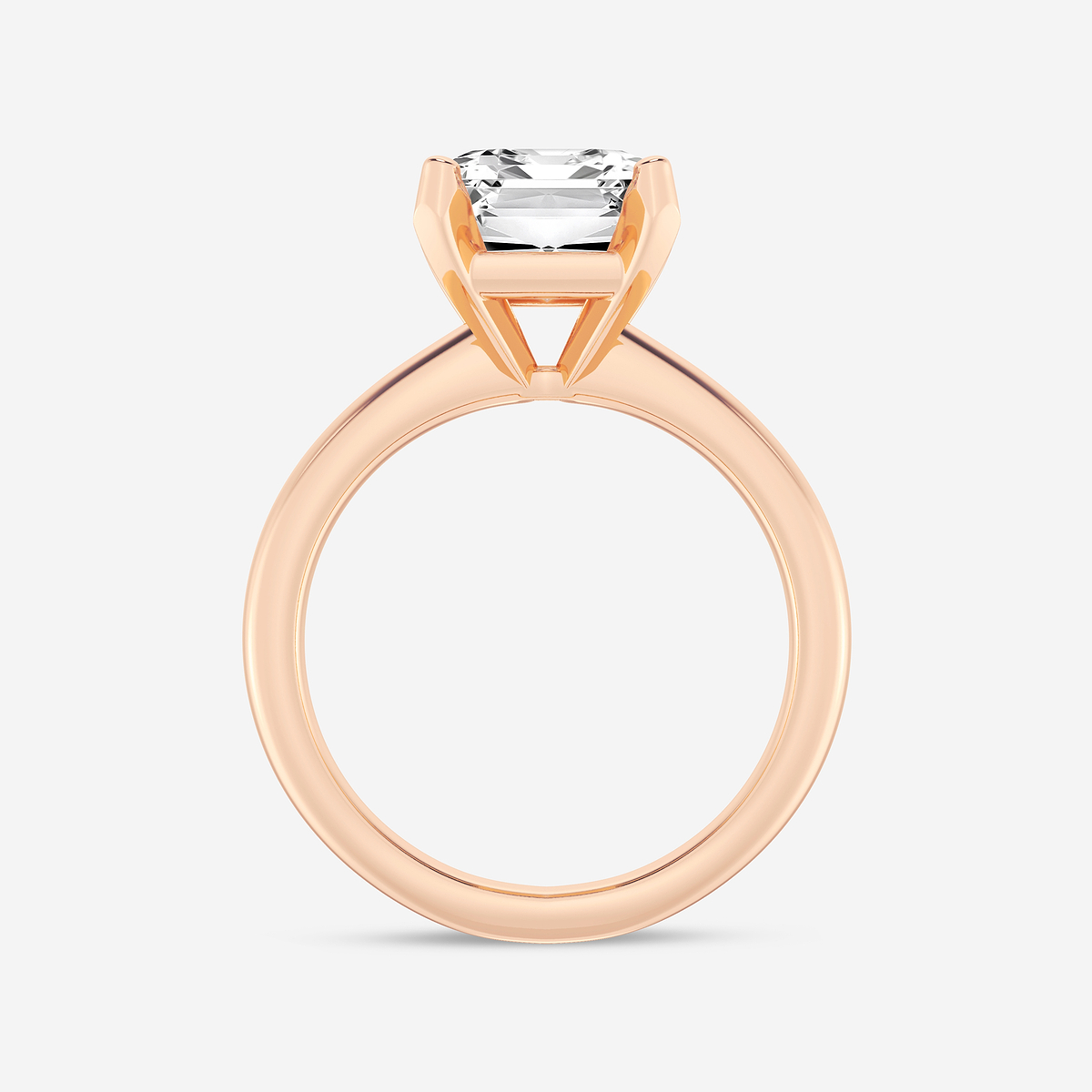 Additional Image 1 for  5 ctw Emerald Lab Grown Diamond Classic Solitaire Engagement Ring