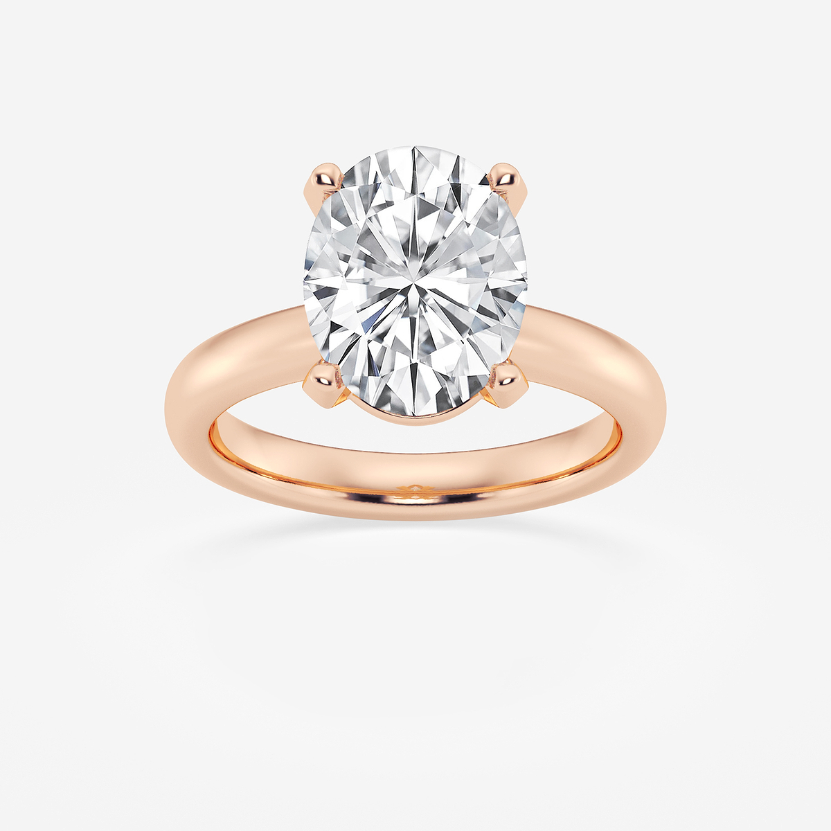 4 ctw Oval Lab Grown Diamond Classic Solitaire Engagement Ring