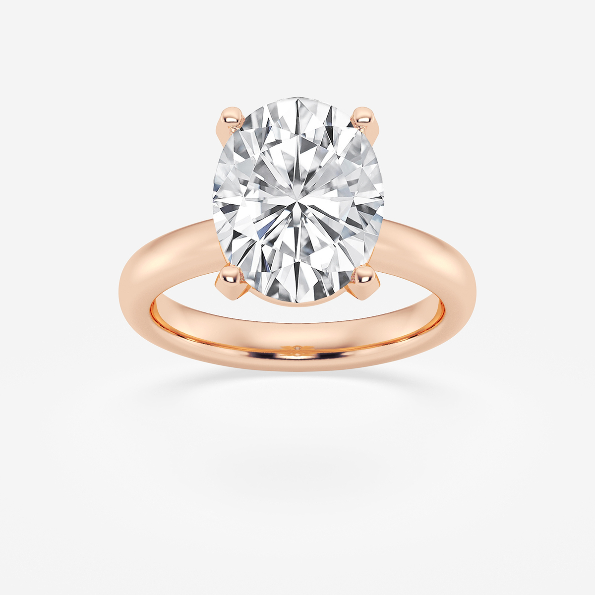 5 ctw Oval Lab Grown Diamond Classic Solitaire Engagement Ring