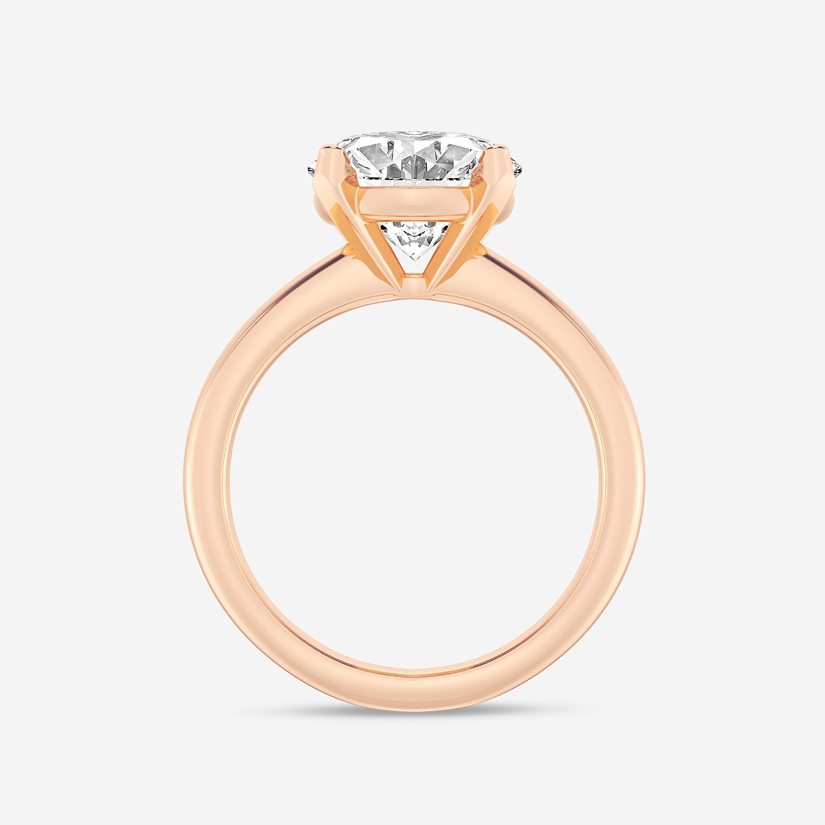 Additional Image 1 for  5 ctw Oval Lab Grown Diamond Classic Solitaire Engagement Ring