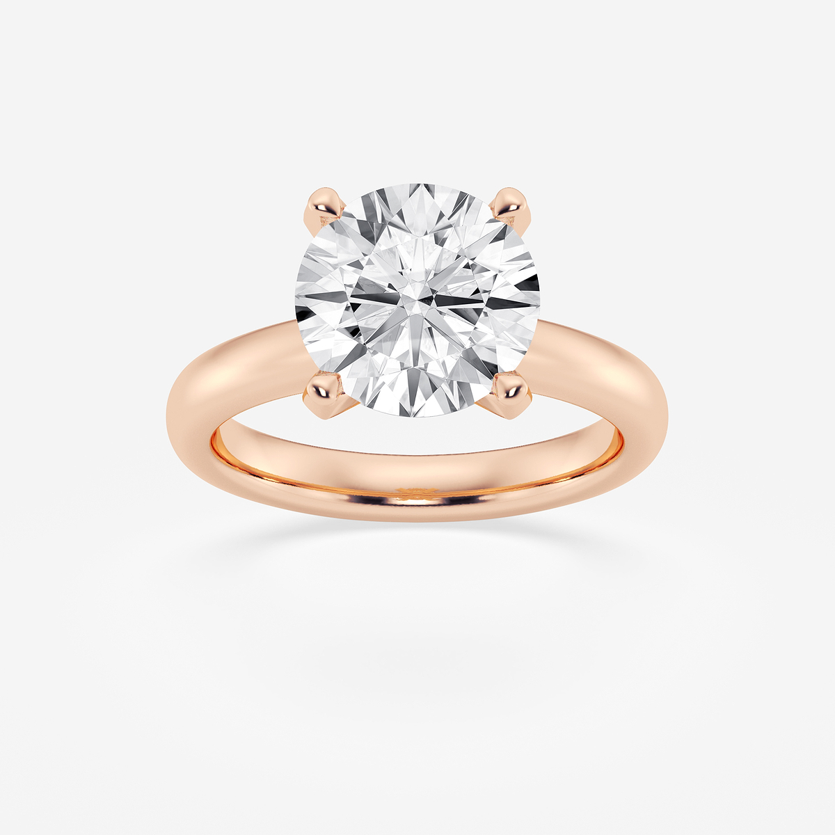 4 ctw Round Lab Grown Diamond Classic Solitaire Engagement Ring
