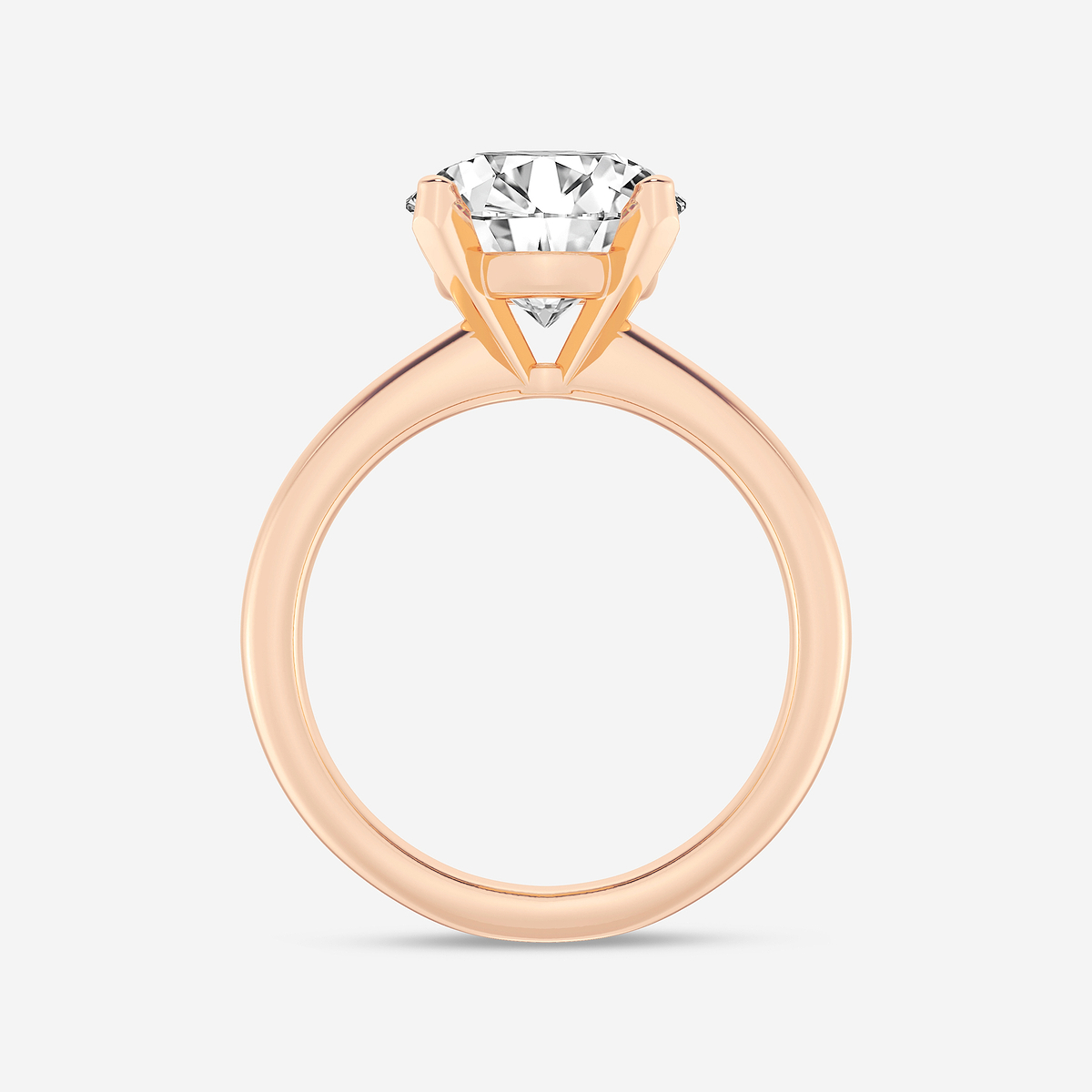 Additional Image 1 for  4 ctw Round Lab Grown Diamond Classic Solitaire Engagement Ring