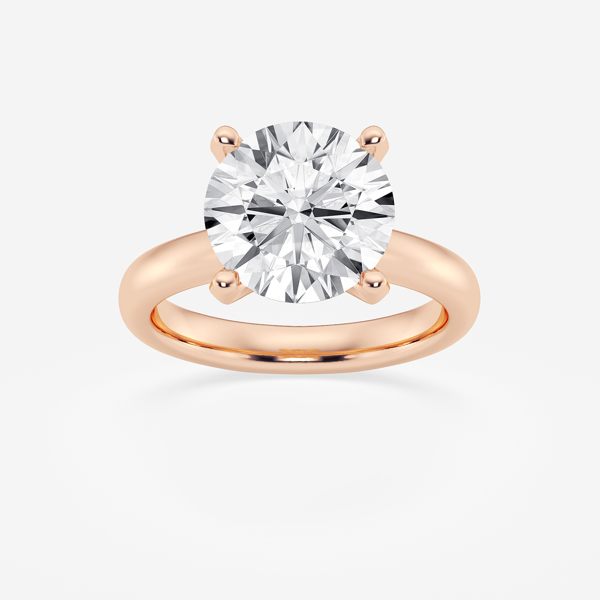 5 ctw Round Lab Grown Diamond Classic Solitaire Engagement Ring