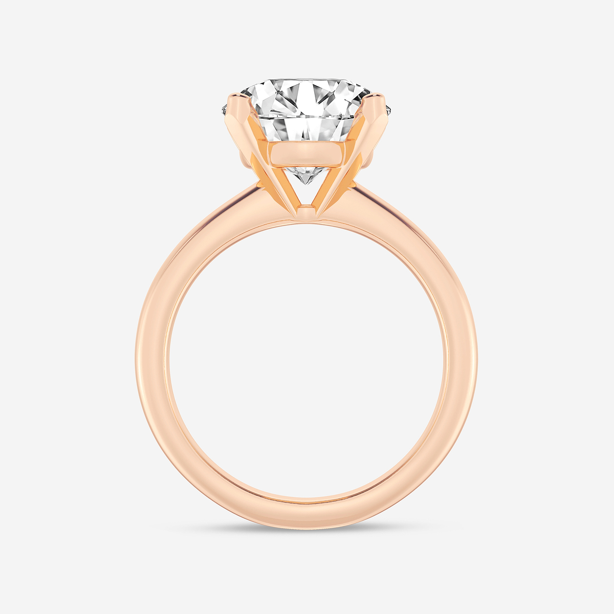 Additional Image 1 for  5 ctw Round Lab Grown Diamond Classic Solitaire Engagement Ring
