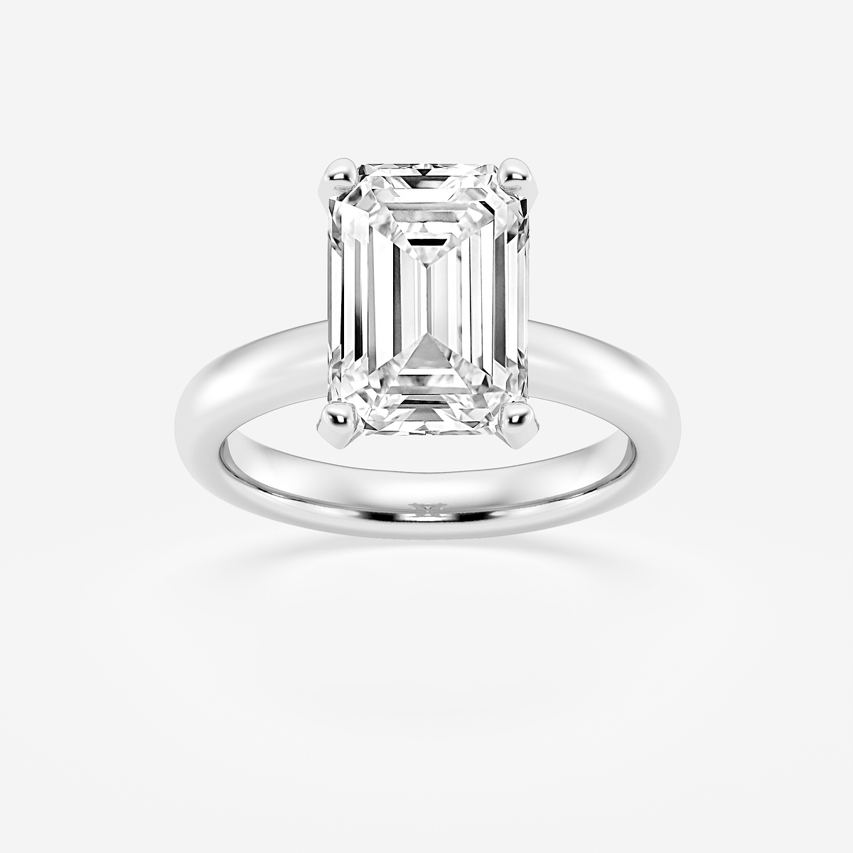 4 ctw Emerald Lab Grown Diamond Classic Solitaire Engagement Ring