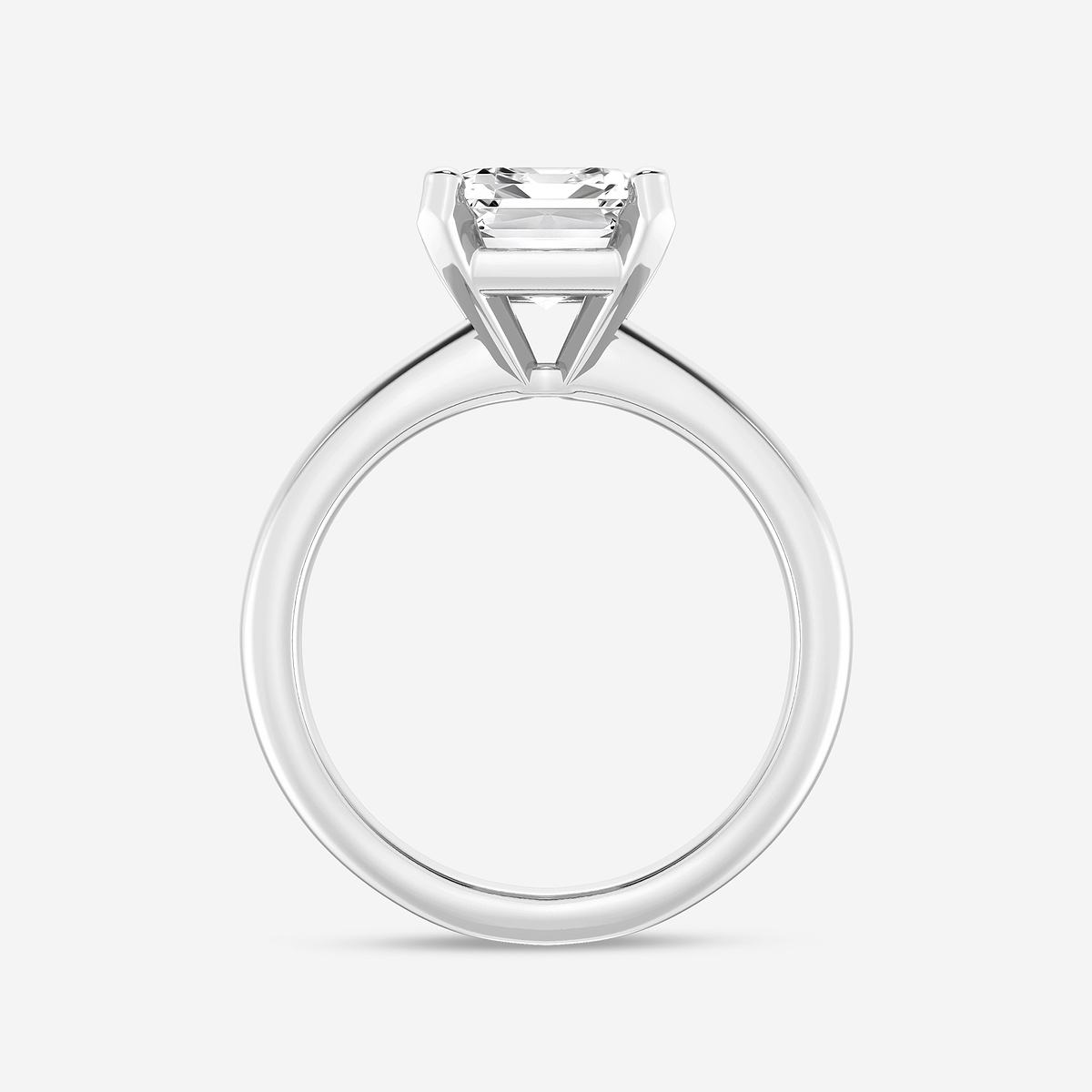 Additional Image 1 for  4 ctw Emerald Lab Grown Diamond Classic Solitaire Engagement Ring