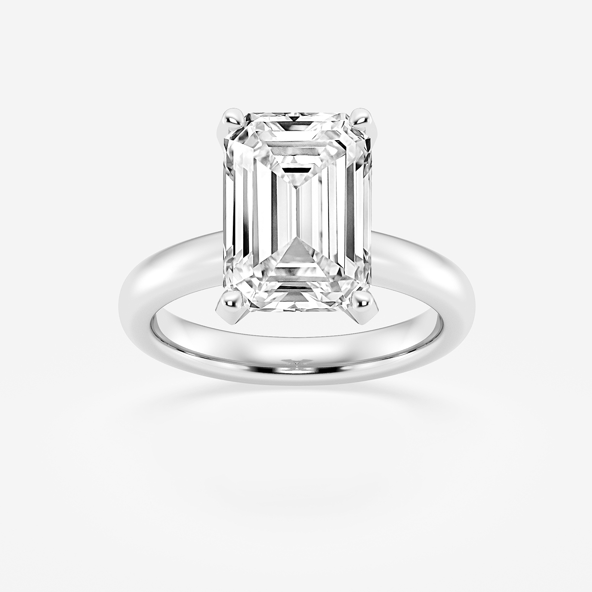 5 ctw Emerald Lab Grown Diamond Classic Solitaire Engagement Ring