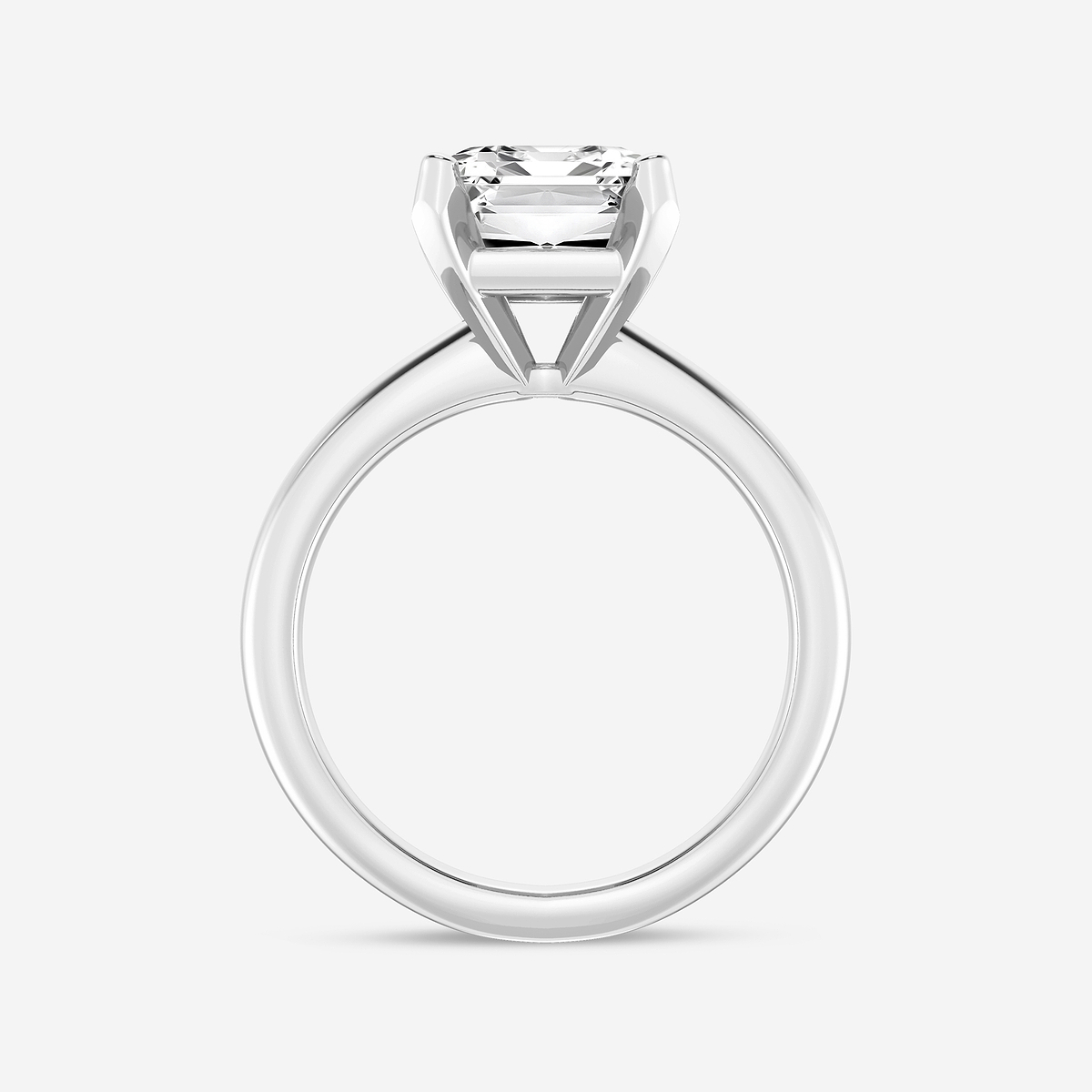 Additional Image 1 for  5 ctw Emerald Lab Grown Diamond Classic Solitaire Engagement Ring