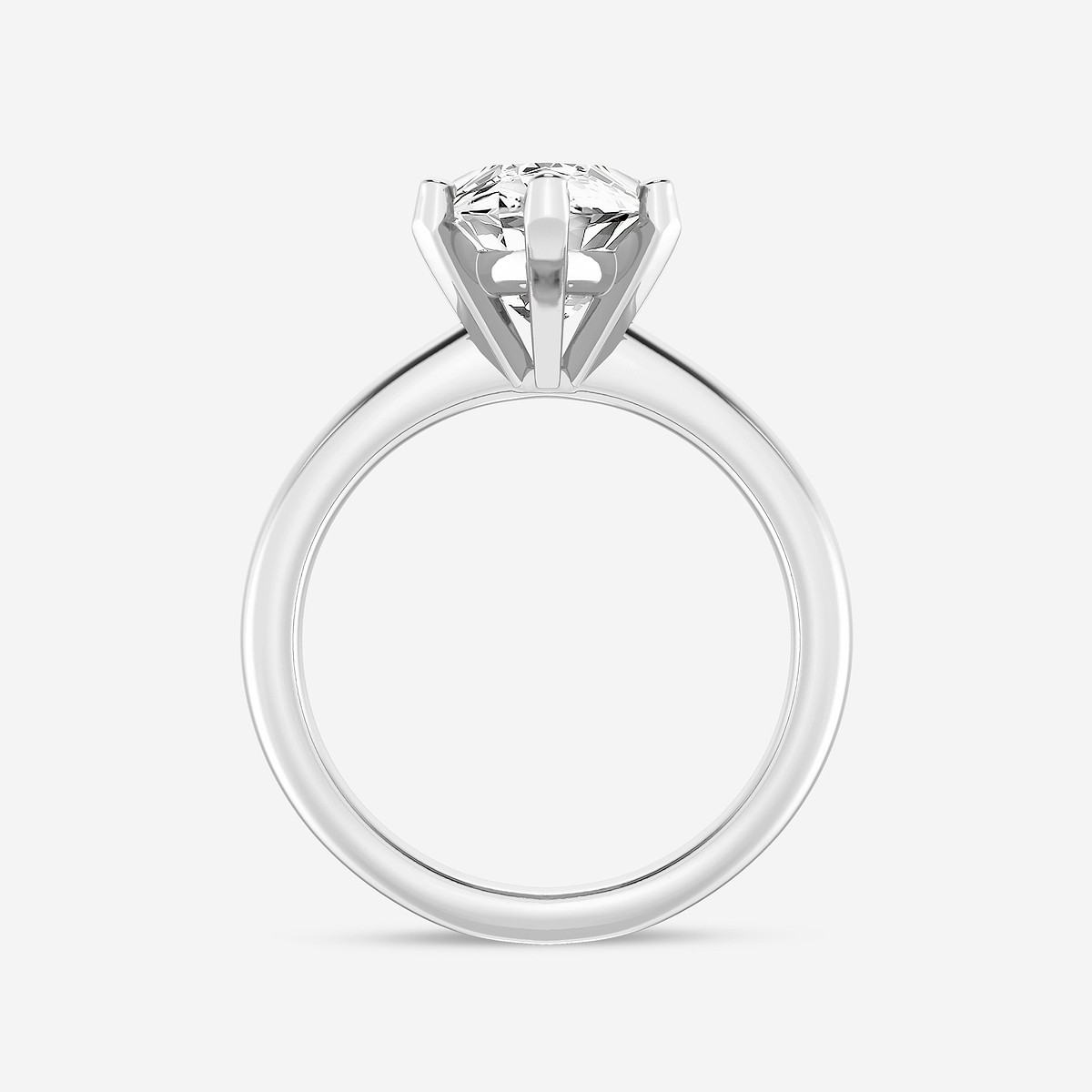 Additional Image 1 for  4 ctw Marquise Lab Grown Diamond Classic Solitaire Engagement Ring