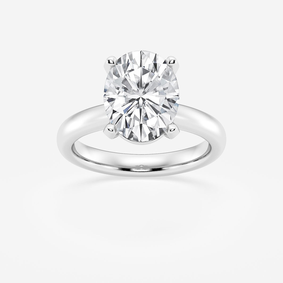 4 ctw Oval Lab Grown Diamond Classic Solitaire Engagement Ring