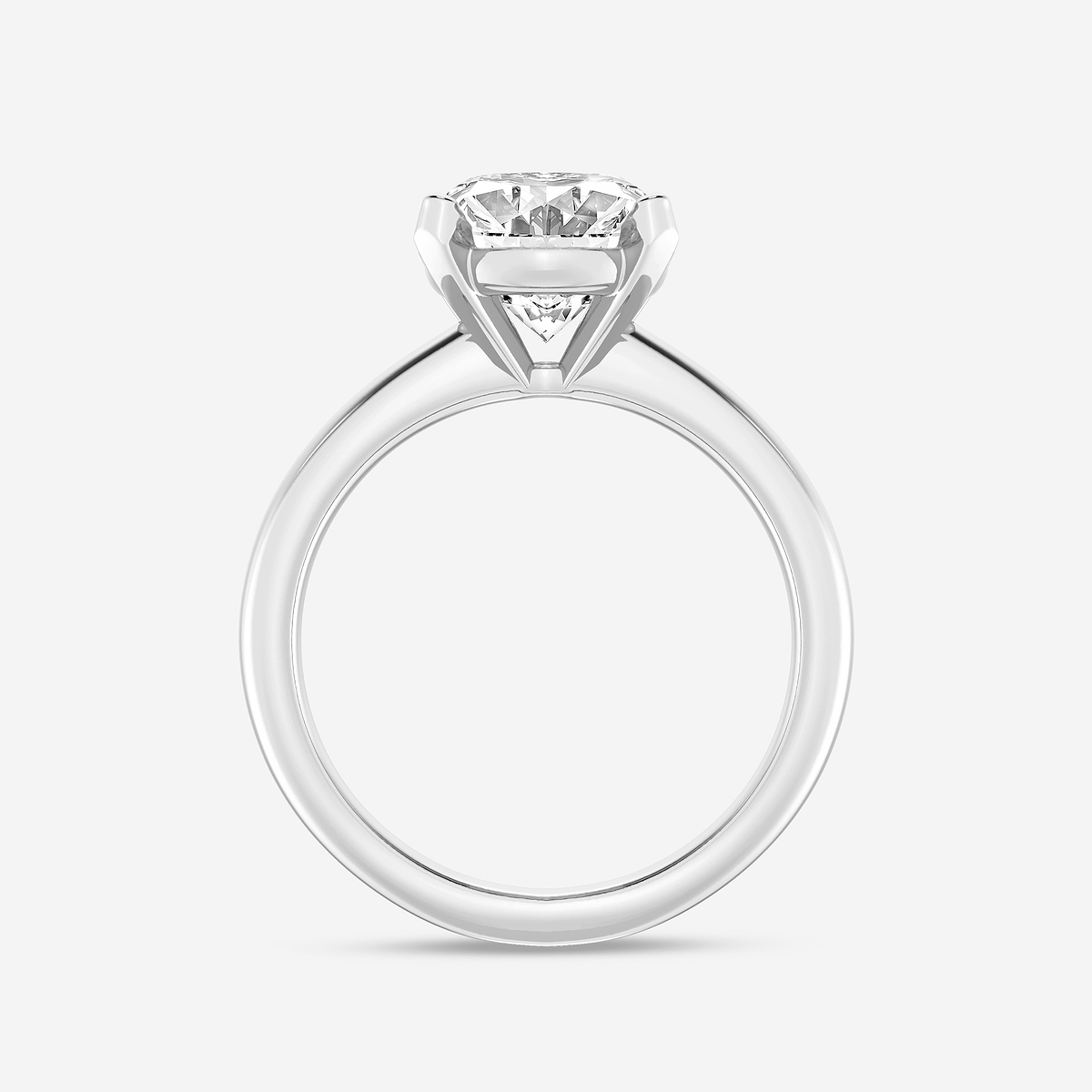 Additional Image 1 for  4 ctw Oval Lab Grown Diamond Classic Solitaire Engagement Ring