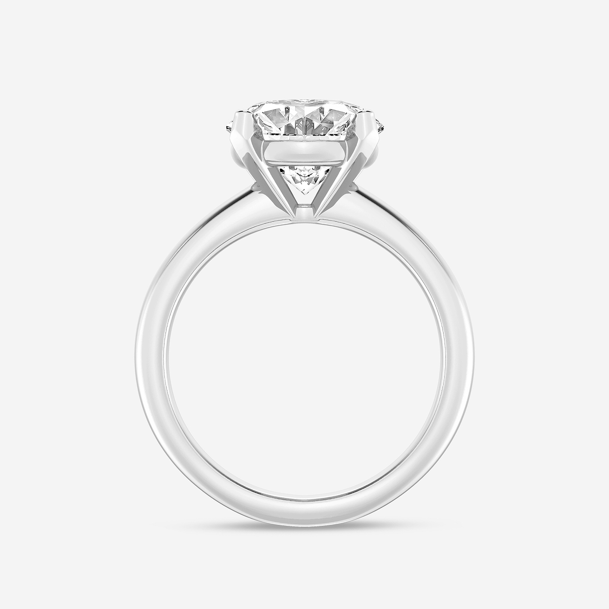 Additional Image 1 for  5 ctw Oval Lab Grown Diamond Classic Solitaire Engagement Ring