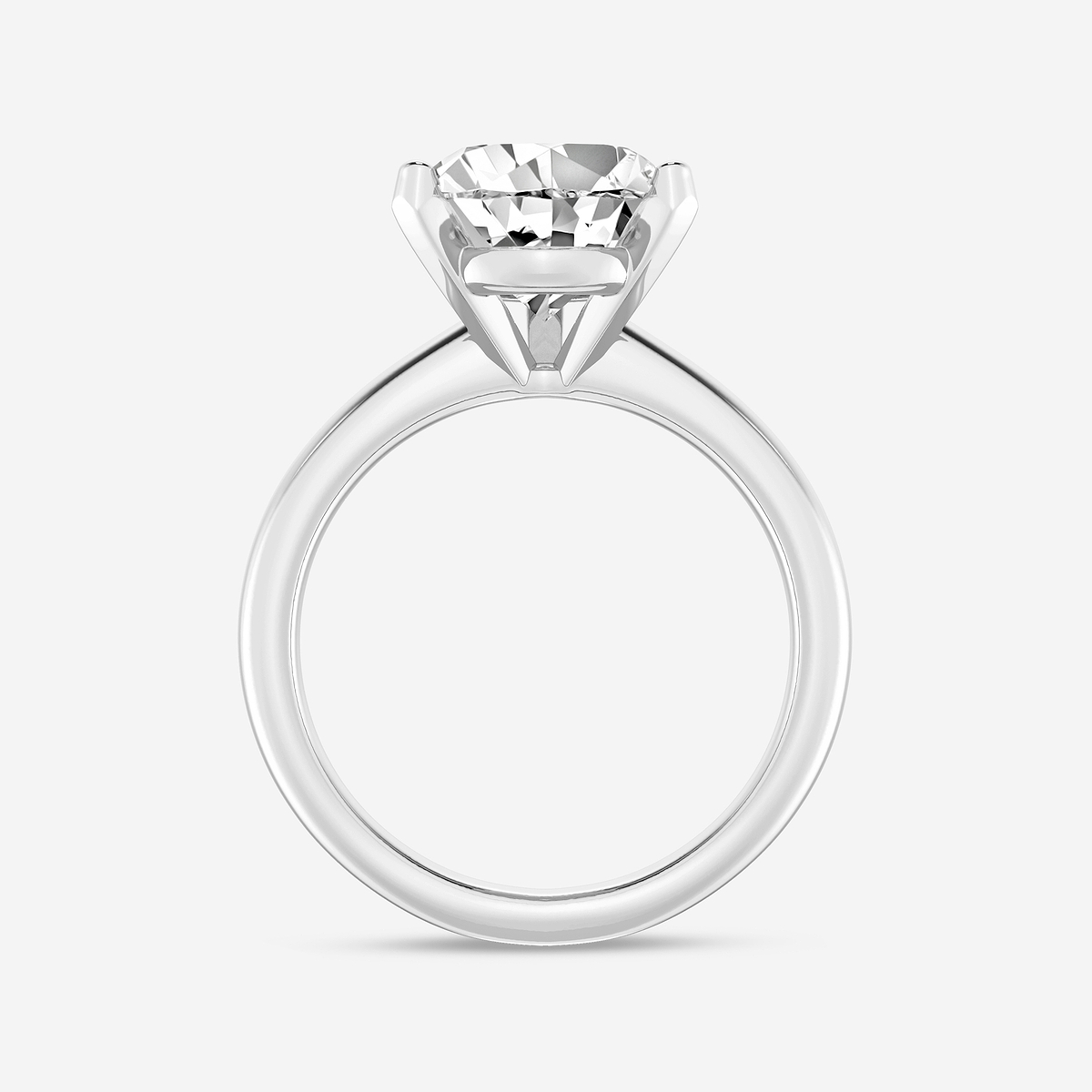 Additional Image 1 for  5 ctw Pear Lab Grown Diamond Classic Solitaire Engagement Ring