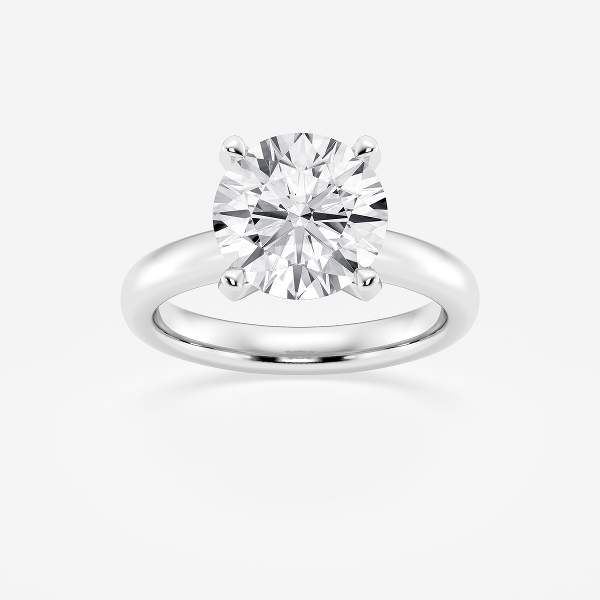 4 ctw Round Lab Grown Diamond Classic Solitaire Engagement Ring
