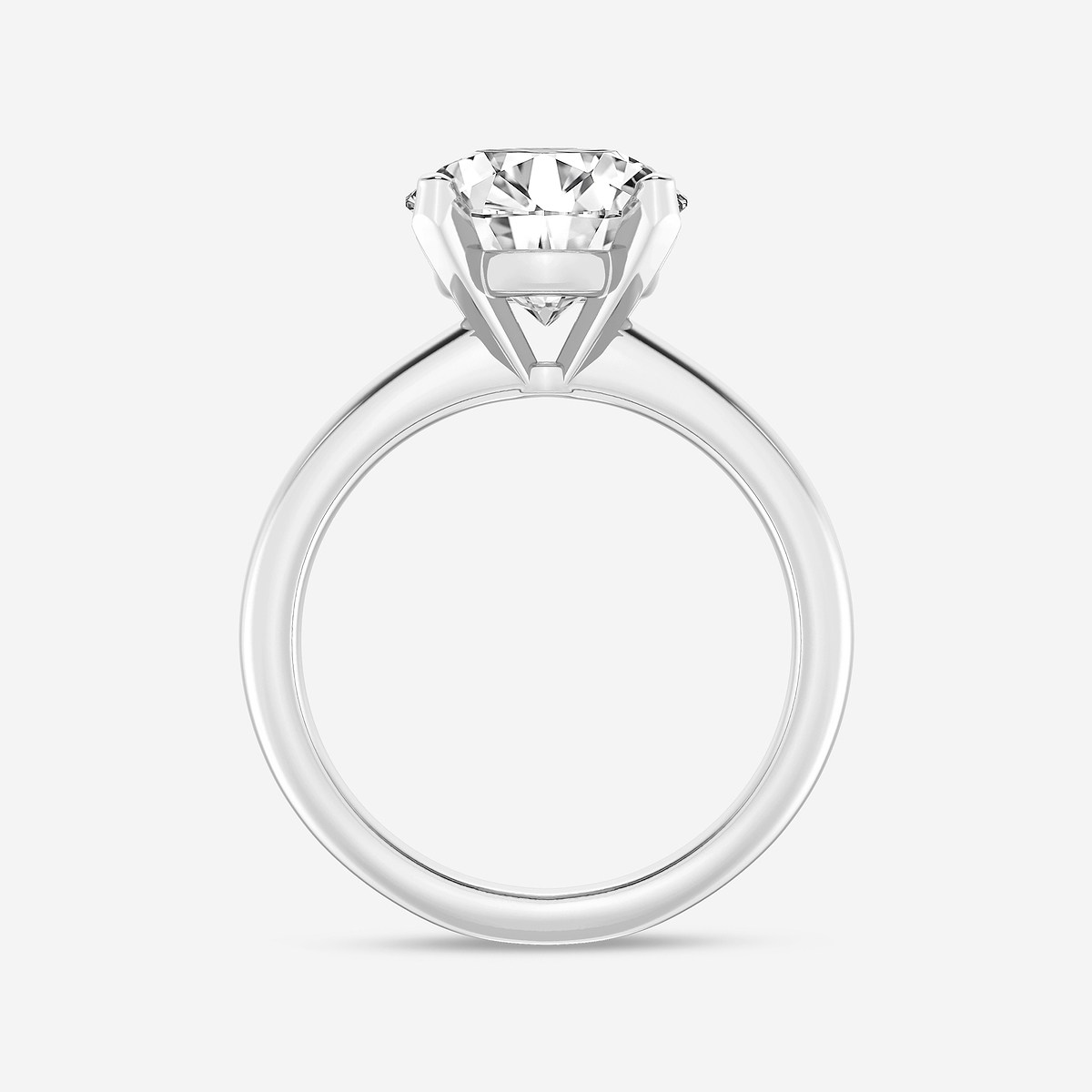 Additional Image 1 for  4 ctw Round Lab Grown Diamond Classic Solitaire Engagement Ring