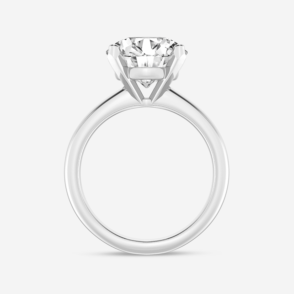 Additional Image 1 for  5 ctw Round Lab Grown Diamond Classic Solitaire Engagement Ring