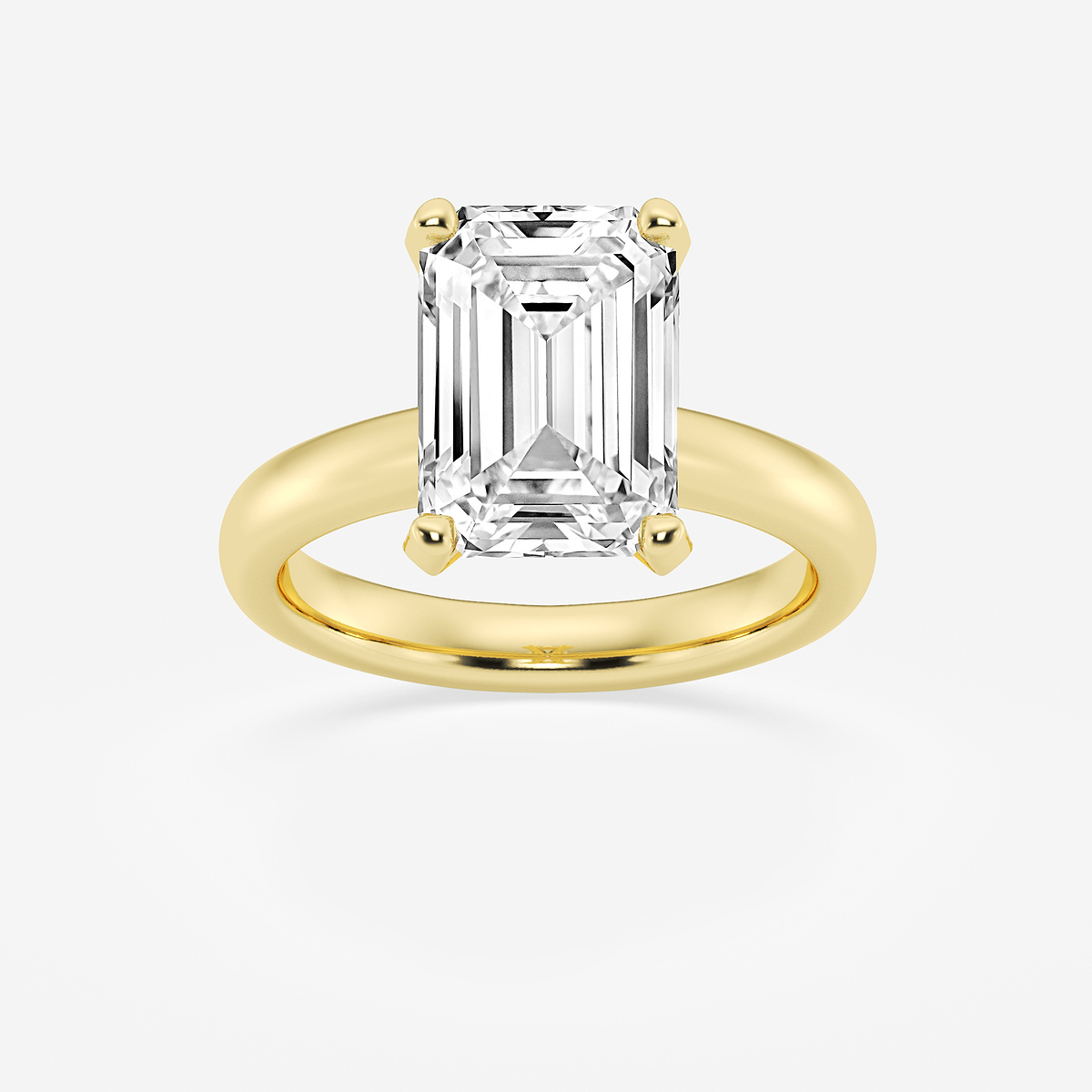 4 ctw Emerald Lab Grown Diamond Classic Solitaire Engagement Ring