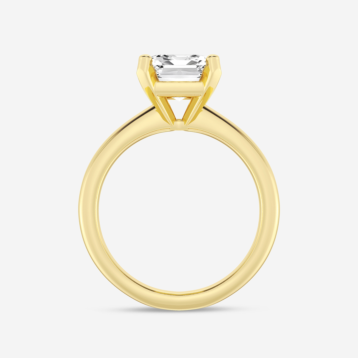 Additional Image 1 for  4 ctw Emerald Lab Grown Diamond Classic Solitaire Engagement Ring