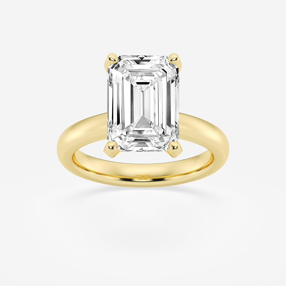 5 ctw Emerald Lab Grown Diamond Classic Solitaire Engagement Ring