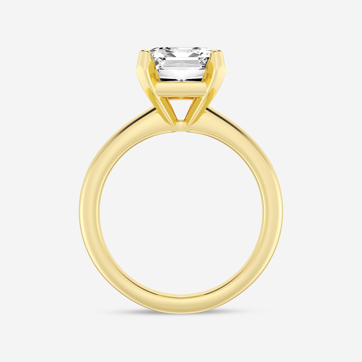 Additional Image 1 for  5 ctw Emerald Lab Grown Diamond Classic Solitaire Engagement Ring