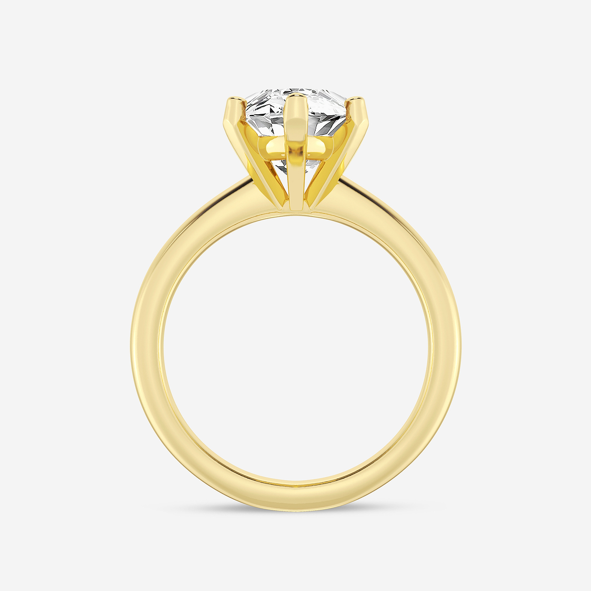 Additional Image 1 for  4 ctw Marquise Lab Grown Diamond Classic Solitaire Engagement Ring