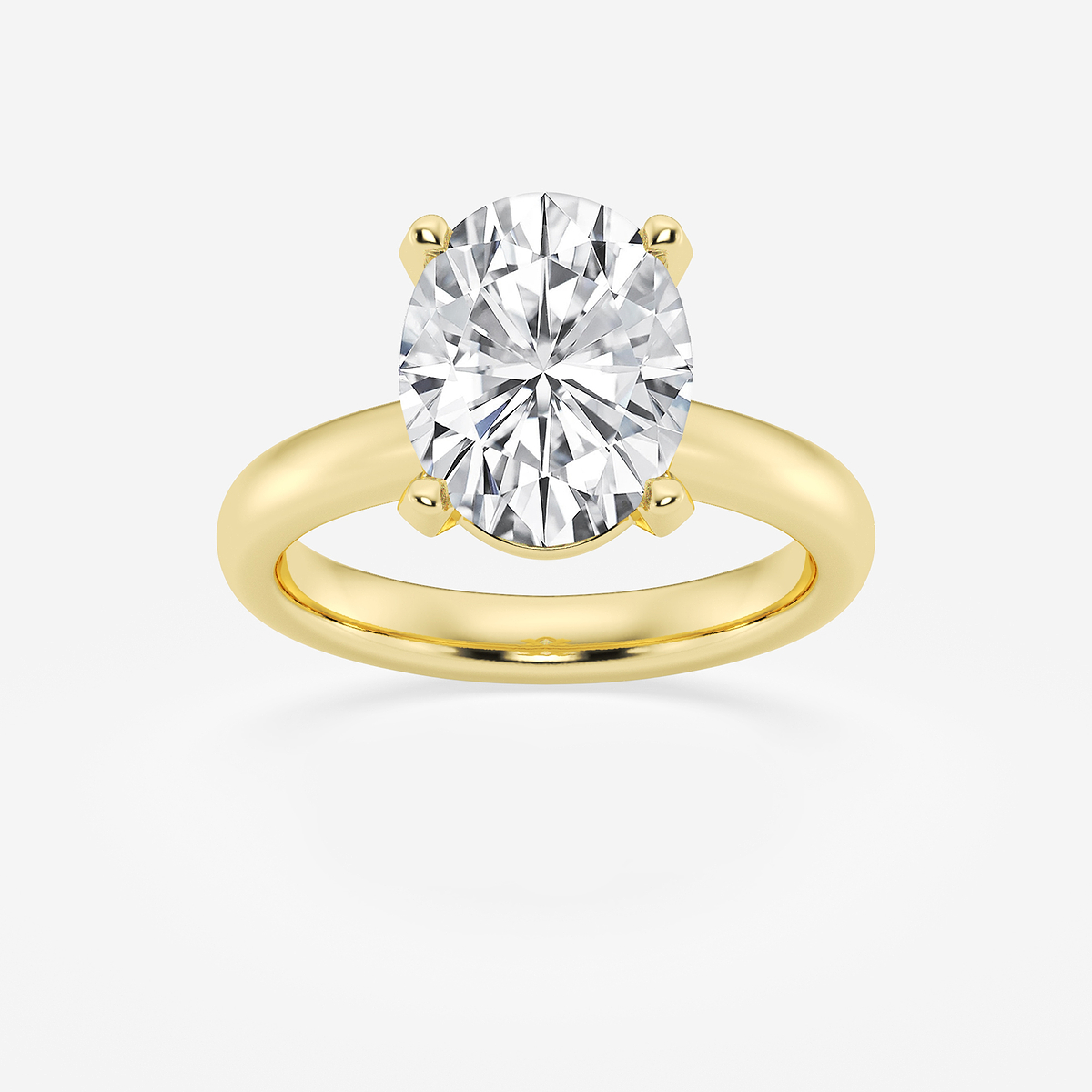 4 ctw Oval Lab Grown Diamond Classic Solitaire Engagement Ring