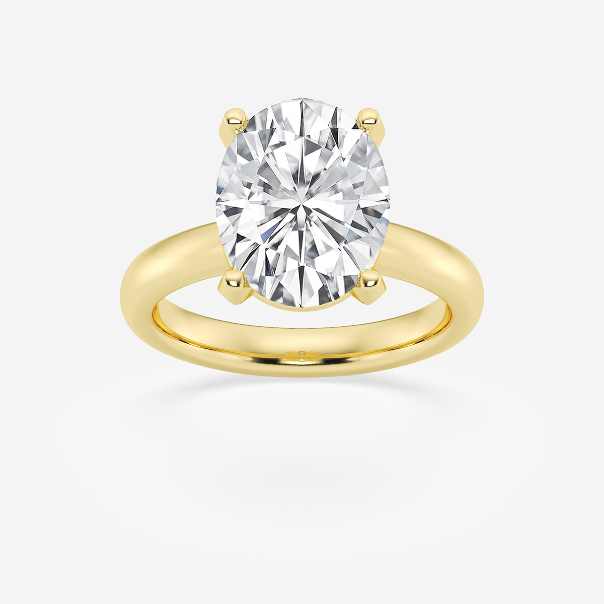 5 ctw Oval Lab Grown Diamond Classic Solitaire Engagement Ring