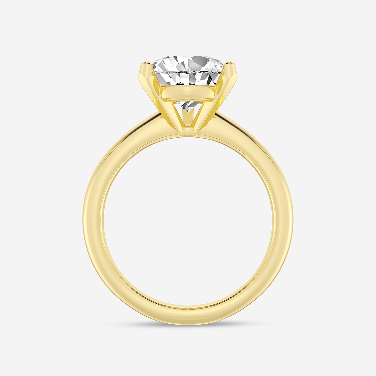 Additional Image 1 for  4 ctw Pear Lab Grown Diamond Classic Solitaire Engagement Ring