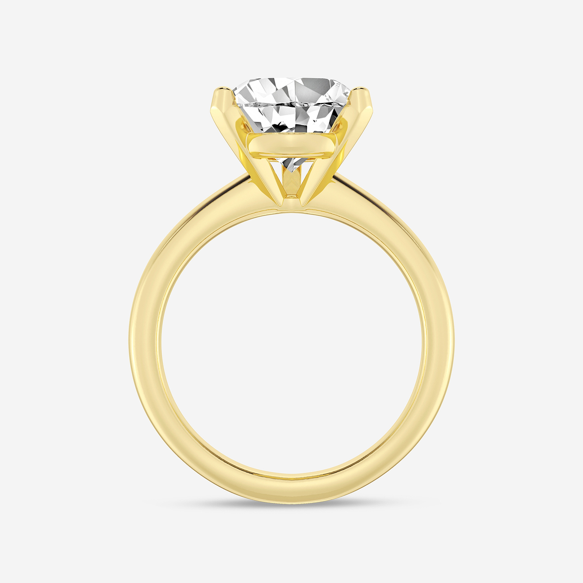 5 ctw Pear Lab Grown Diamond Classic Solitaire Engagement Ring 14K Yellow Gold, F, VS2