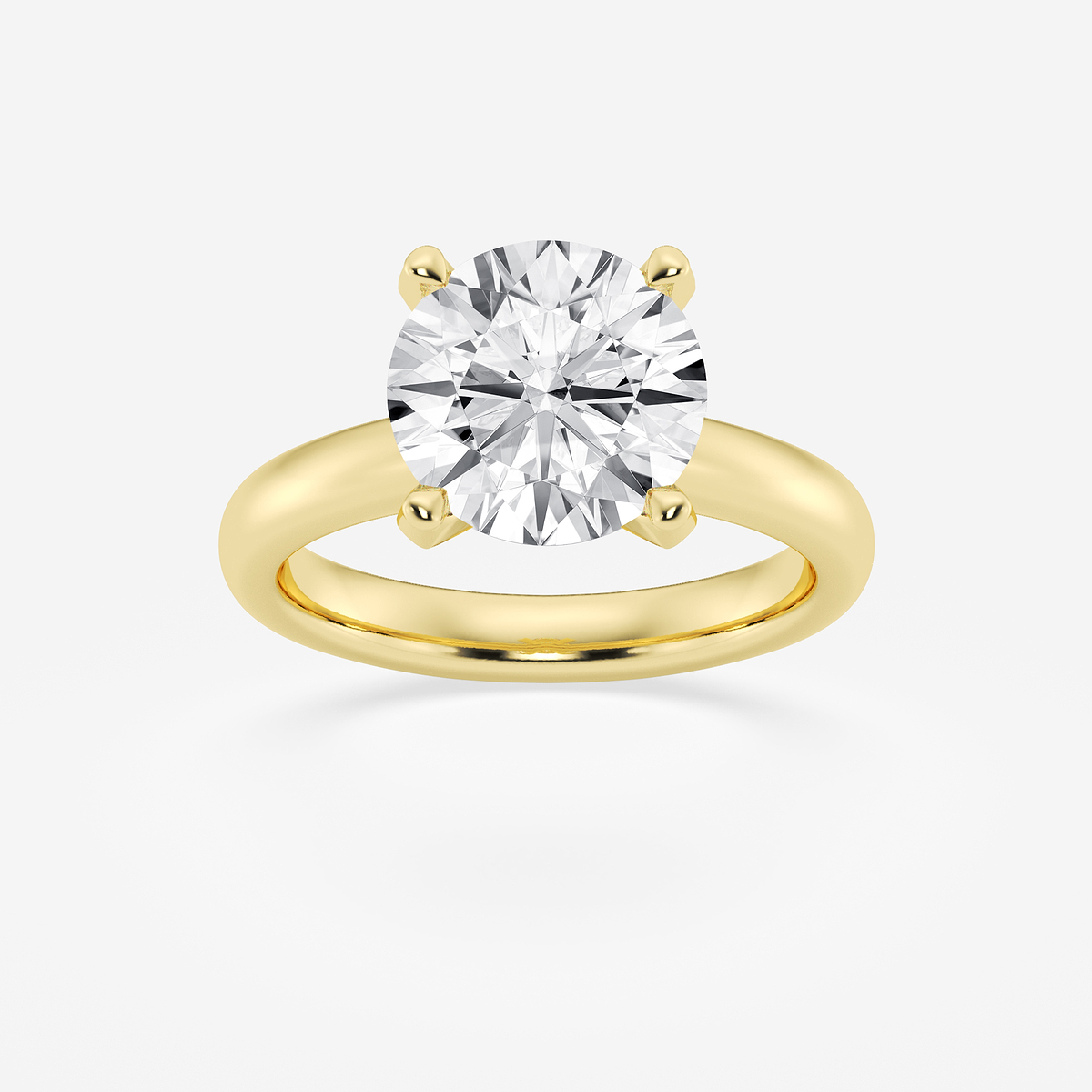 4 ctw Round Lab Grown Diamond Classic Solitaire Engagement Ring